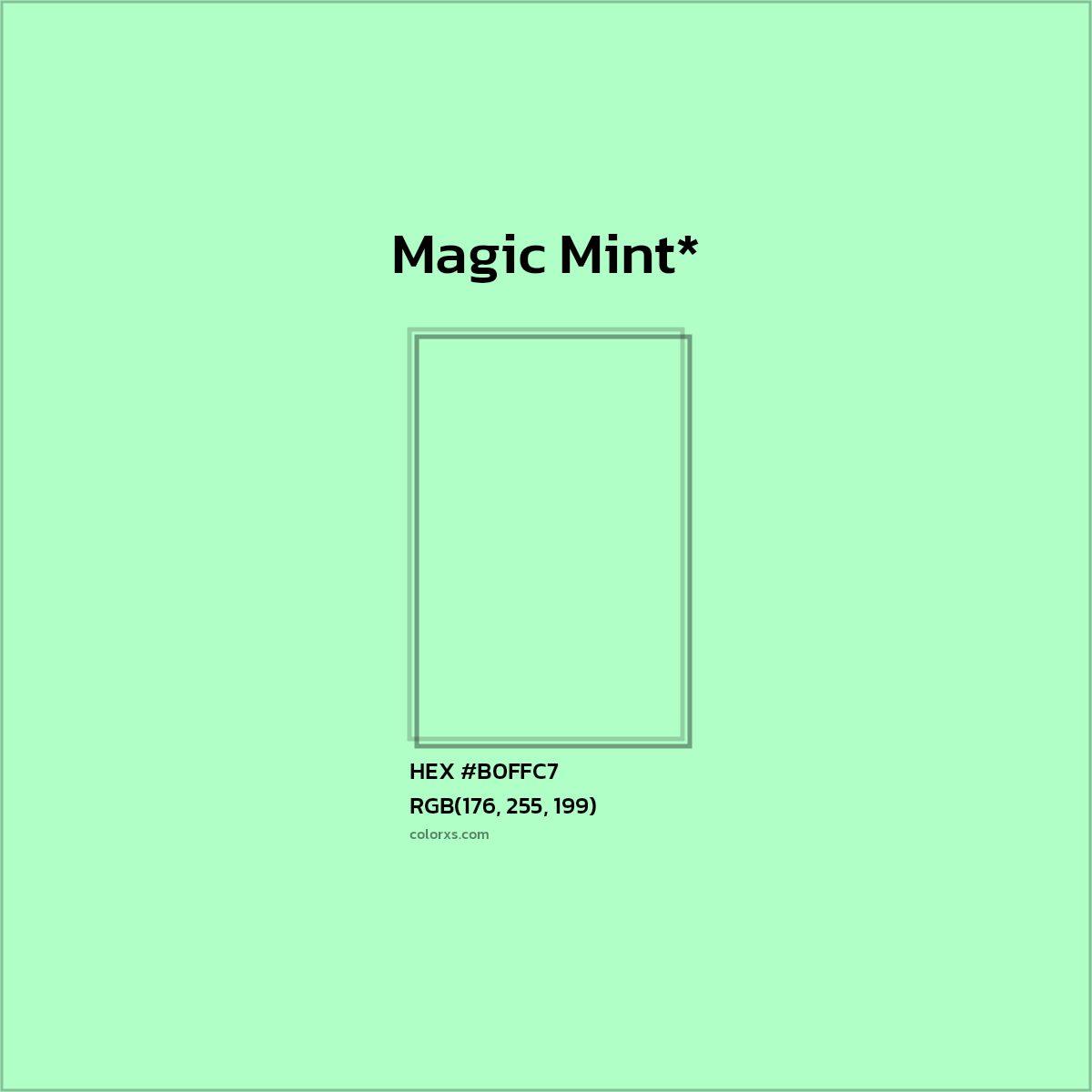 HEX #B0FFC7 Color Name, Color Code, Palettes, Similar Paints, Images