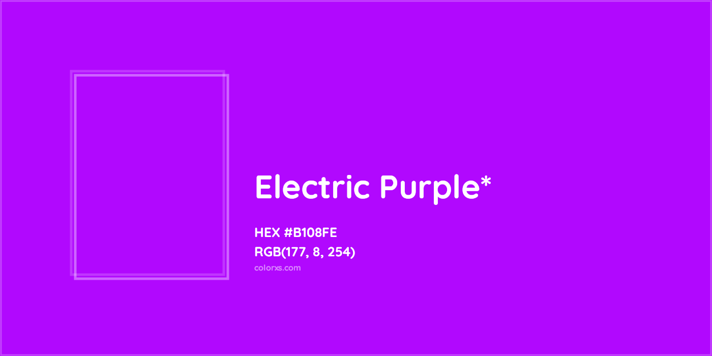HEX #B108FE Color Name, Color Code, Palettes, Similar Paints, Images