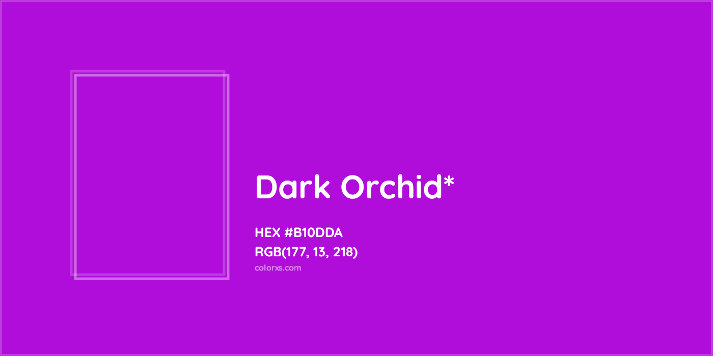 HEX #B10DDA Color Name, Color Code, Palettes, Similar Paints, Images