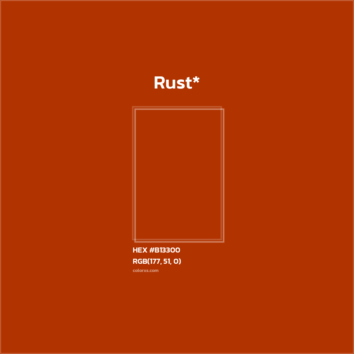 HEX #B13300 Color Name, Color Code, Palettes, Similar Paints, Images