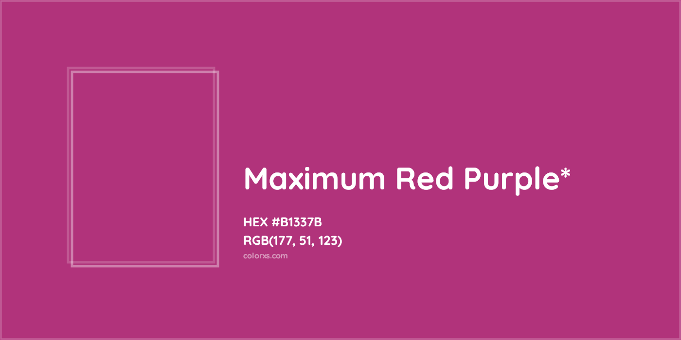 HEX #B1337B Color Name, Color Code, Palettes, Similar Paints, Images