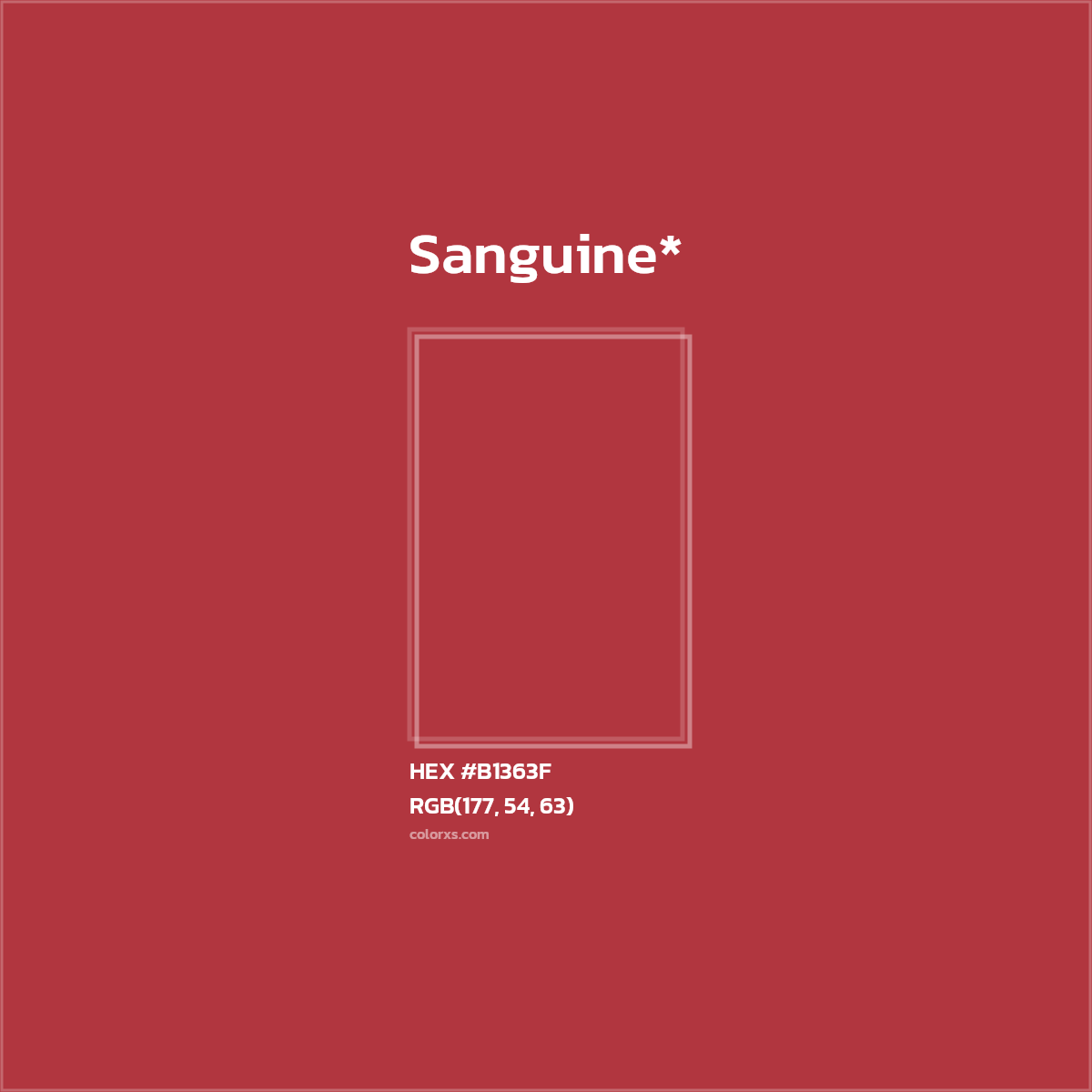 HEX #B1363F Color Name, Color Code, Palettes, Similar Paints, Images