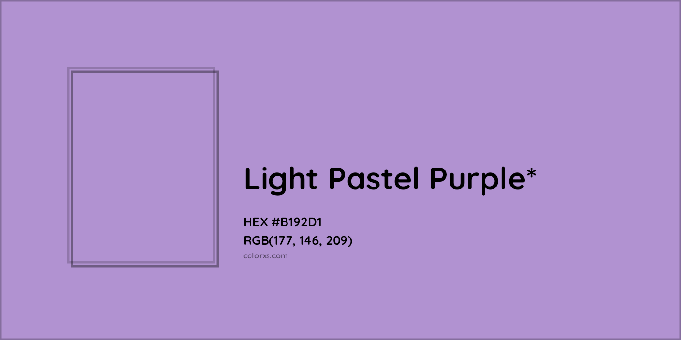 HEX #B192D1 Color Name, Color Code, Palettes, Similar Paints, Images