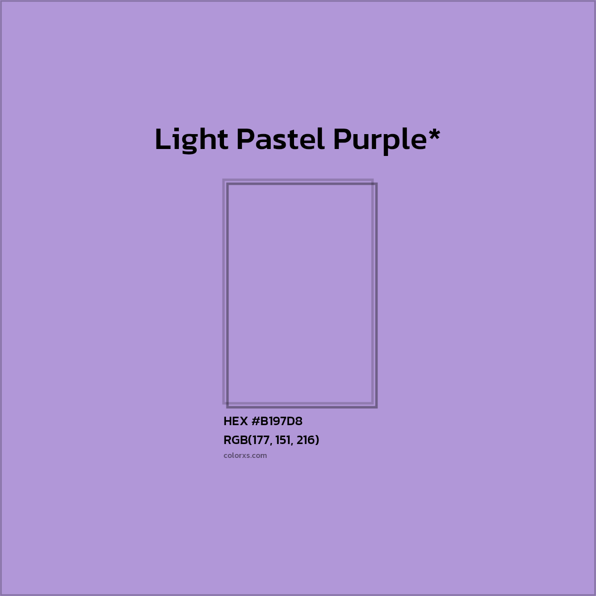 HEX #B197D8 Color Name, Color Code, Palettes, Similar Paints, Images