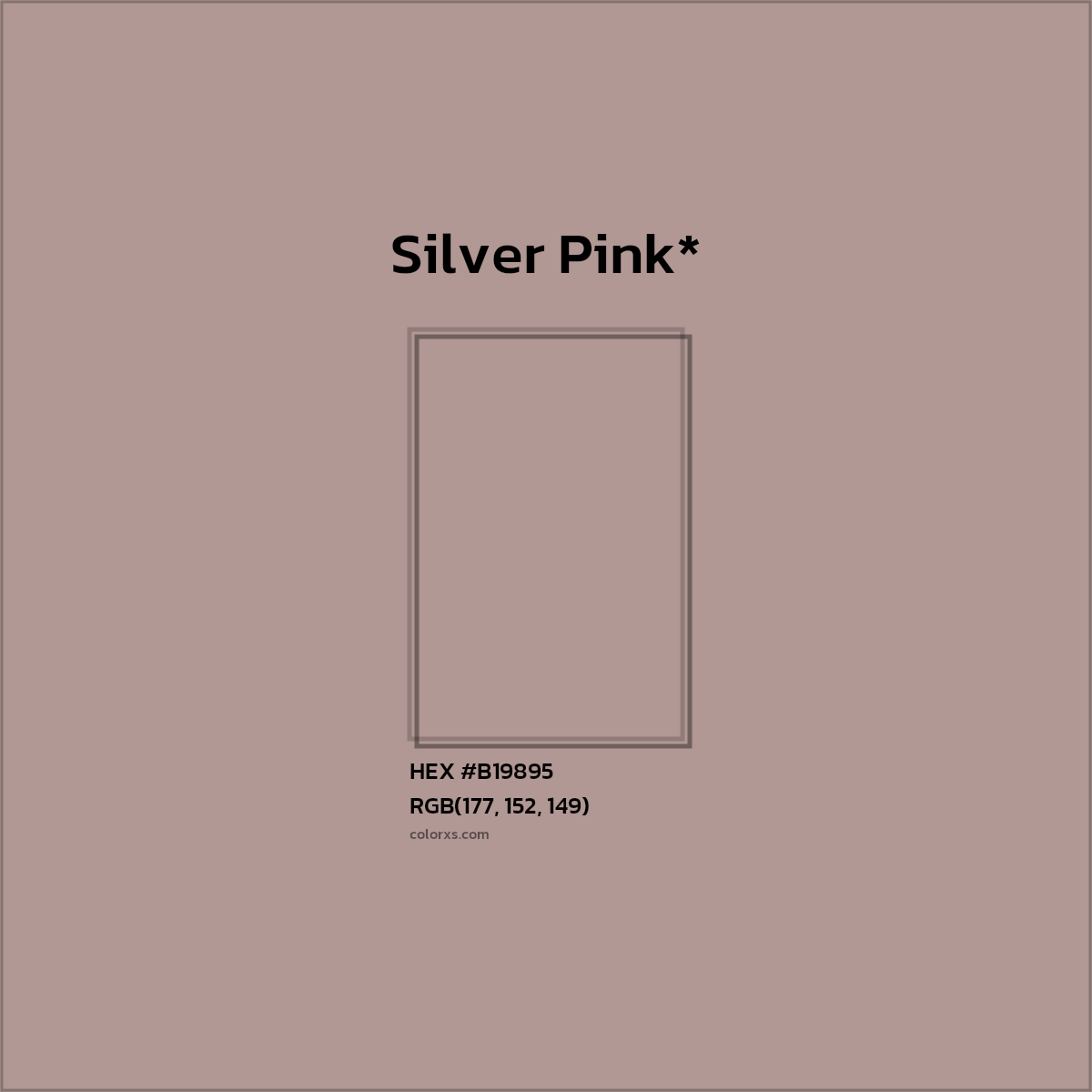 HEX #B19895 Color Name, Color Code, Palettes, Similar Paints, Images