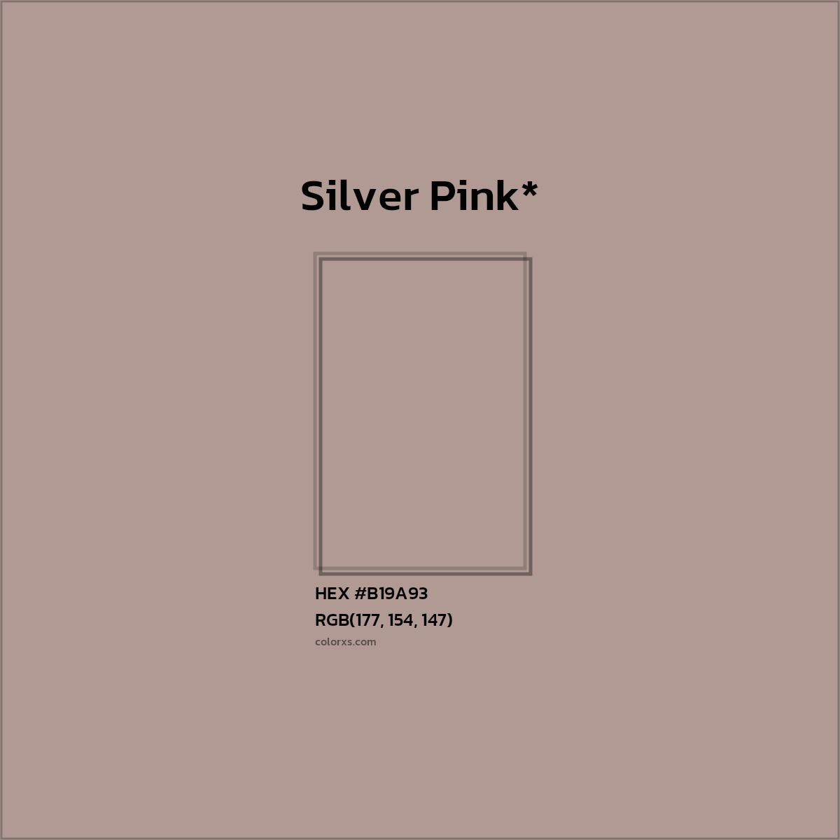 HEX #B19A93 Color Name, Color Code, Palettes, Similar Paints, Images