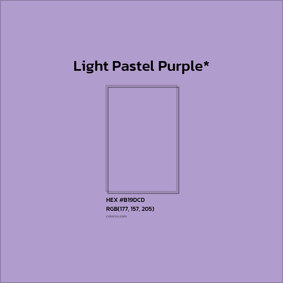 HEX #B19DCD Color Name, Color Code, Palettes, Similar Paints, Images