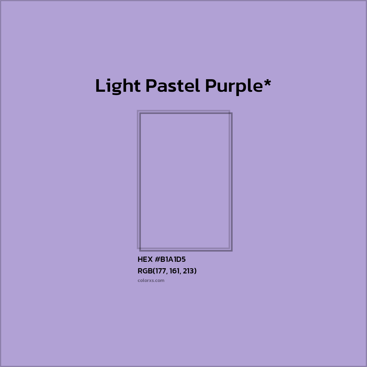 HEX #B1A1D5 Color Name, Color Code, Palettes, Similar Paints, Images