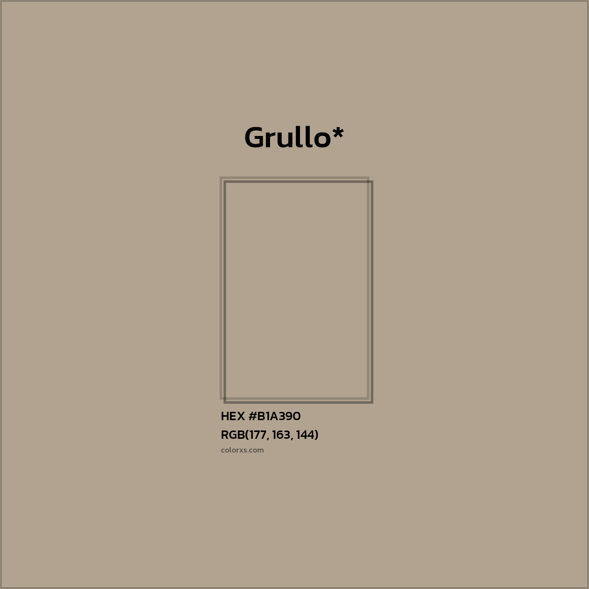 HEX #B1A390 Color Name, Color Code, Palettes, Similar Paints, Images