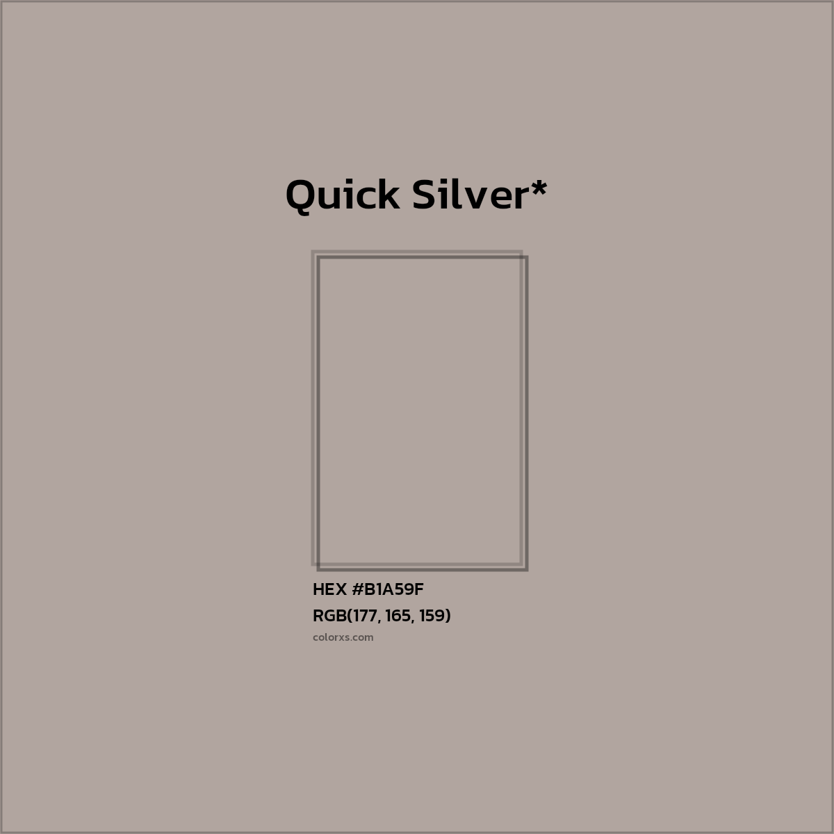 HEX #B1A59F Color Name, Color Code, Palettes, Similar Paints, Images