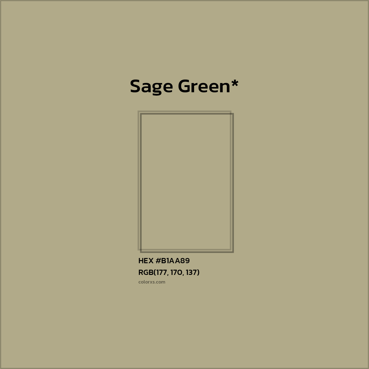 HEX #B1AA89 Color Name, Color Code, Palettes, Similar Paints, Images
