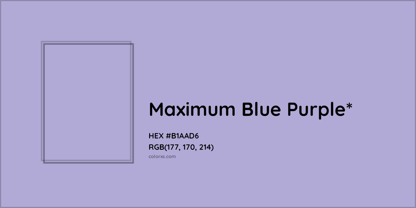HEX #B1AAD6 Color Name, Color Code, Palettes, Similar Paints, Images