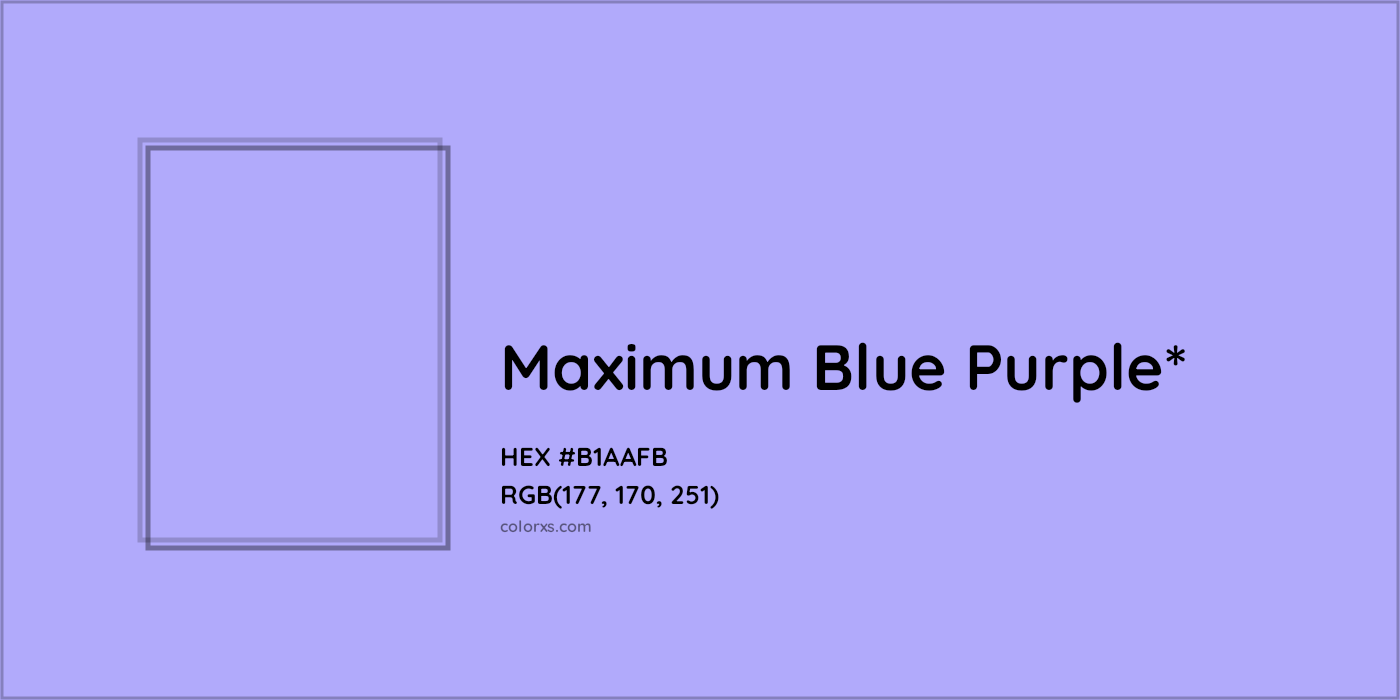 HEX #B1AAFB Color Name, Color Code, Palettes, Similar Paints, Images