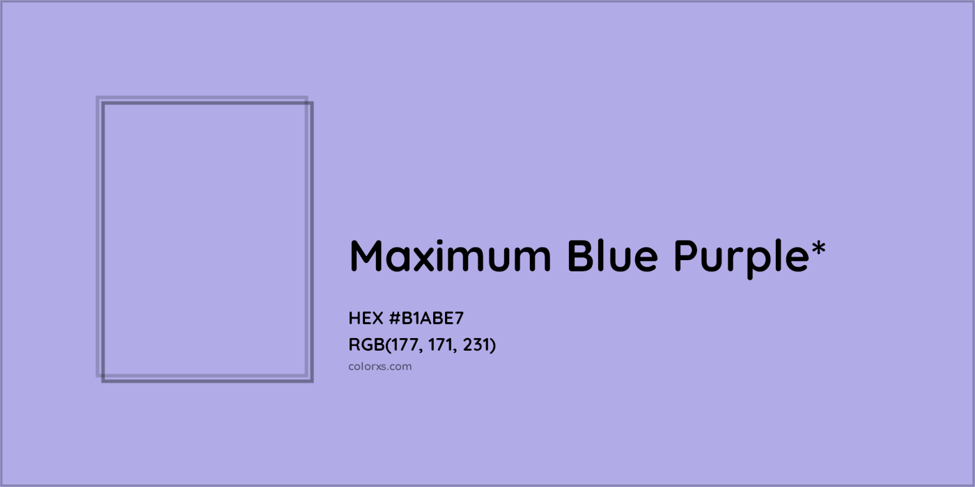 HEX #B1ABE7 Color Name, Color Code, Palettes, Similar Paints, Images