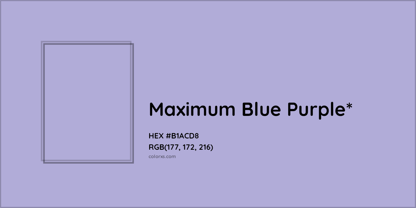 HEX #B1ACD8 Color Name, Color Code, Palettes, Similar Paints, Images