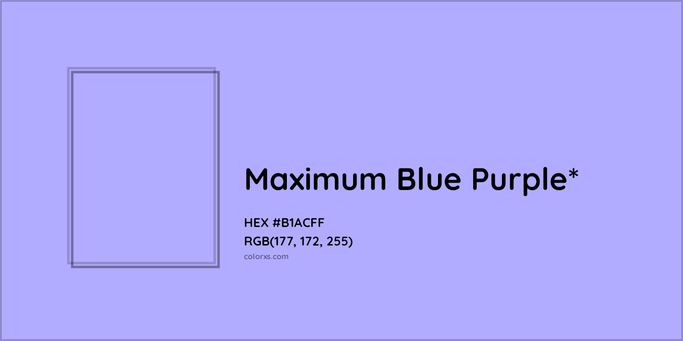 HEX #B1ACFF Color Name, Color Code, Palettes, Similar Paints, Images