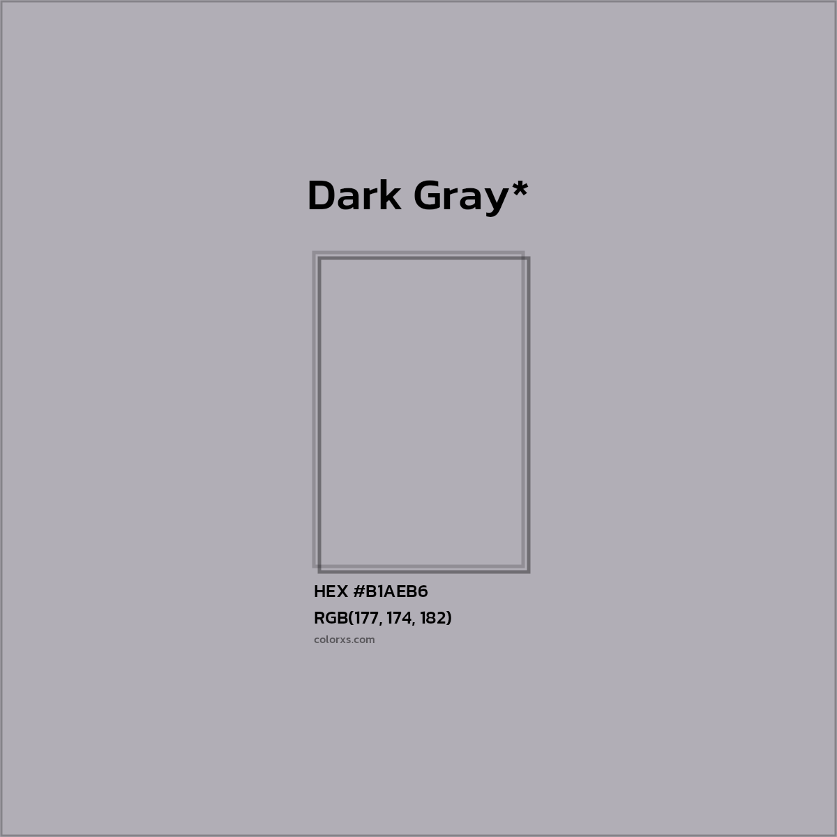 HEX #B1AEB6 Color Name, Color Code, Palettes, Similar Paints, Images