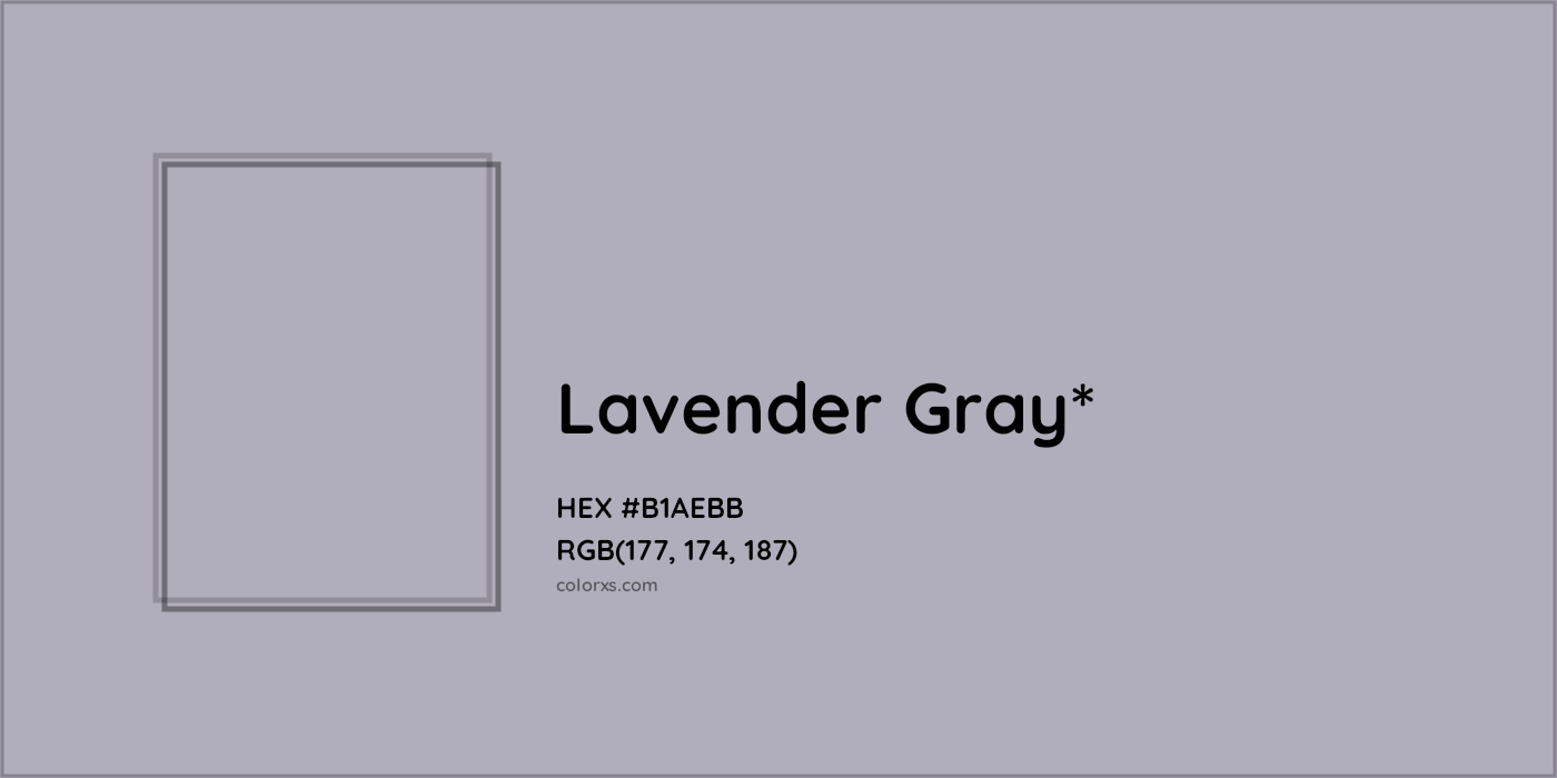 HEX #B1AEBB Color Name, Color Code, Palettes, Similar Paints, Images