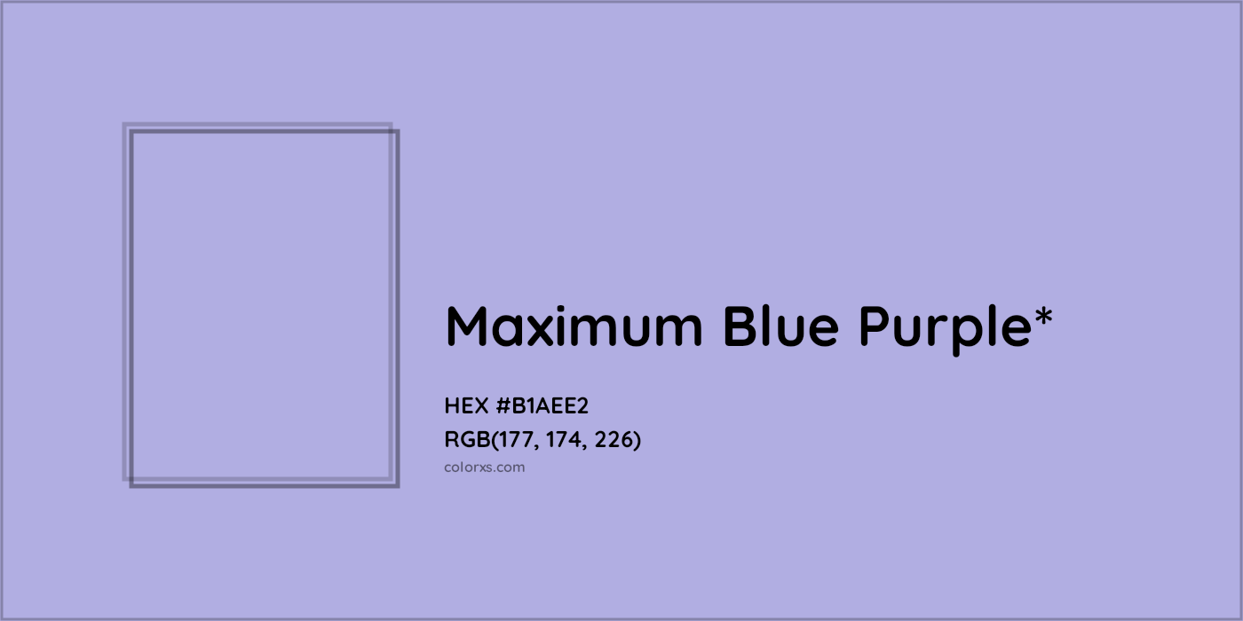 HEX #B1AEE2 Color Name, Color Code, Palettes, Similar Paints, Images