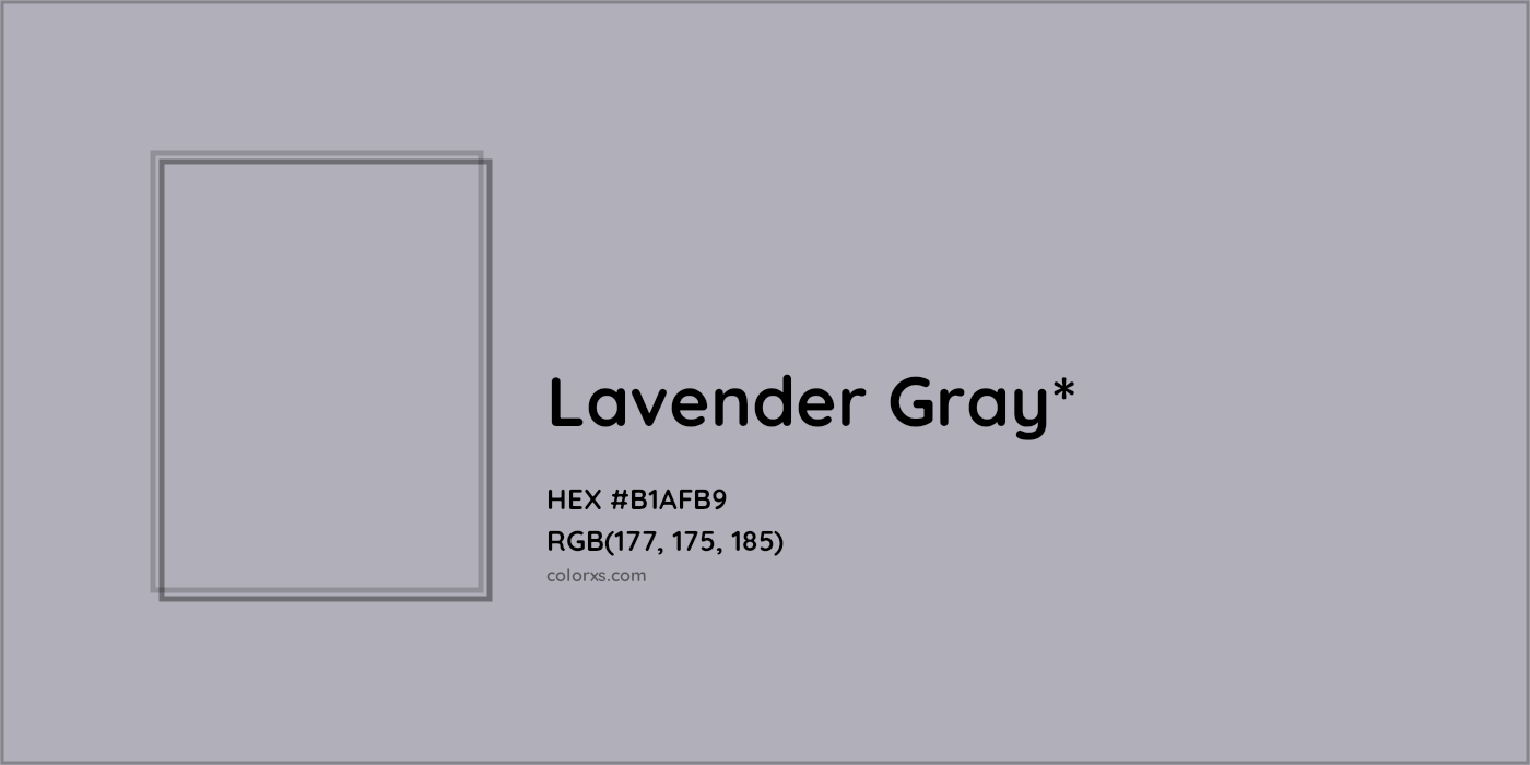HEX #B1AFB9 Color Name, Color Code, Palettes, Similar Paints, Images