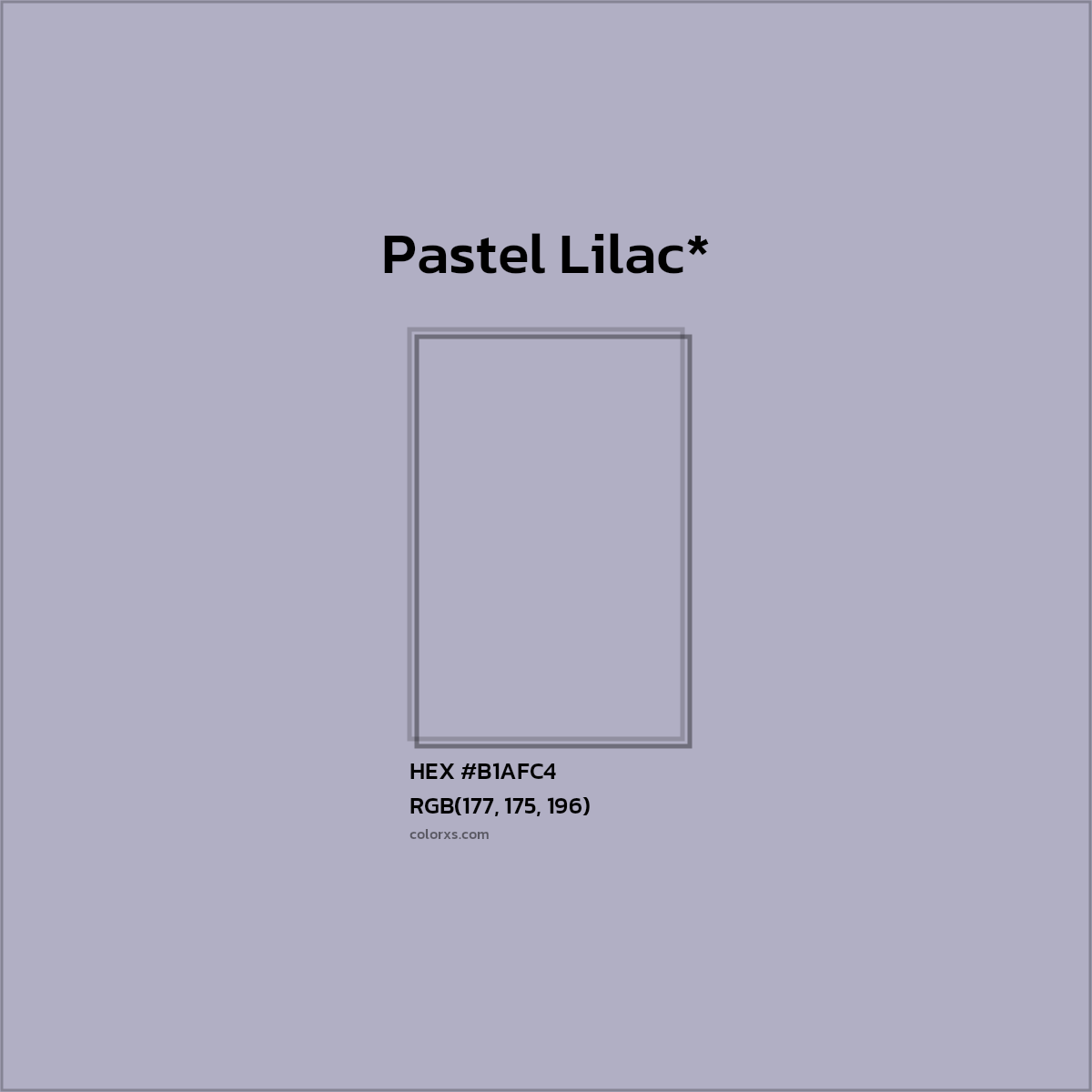 HEX #B1AFC4 Color Name, Color Code, Palettes, Similar Paints, Images