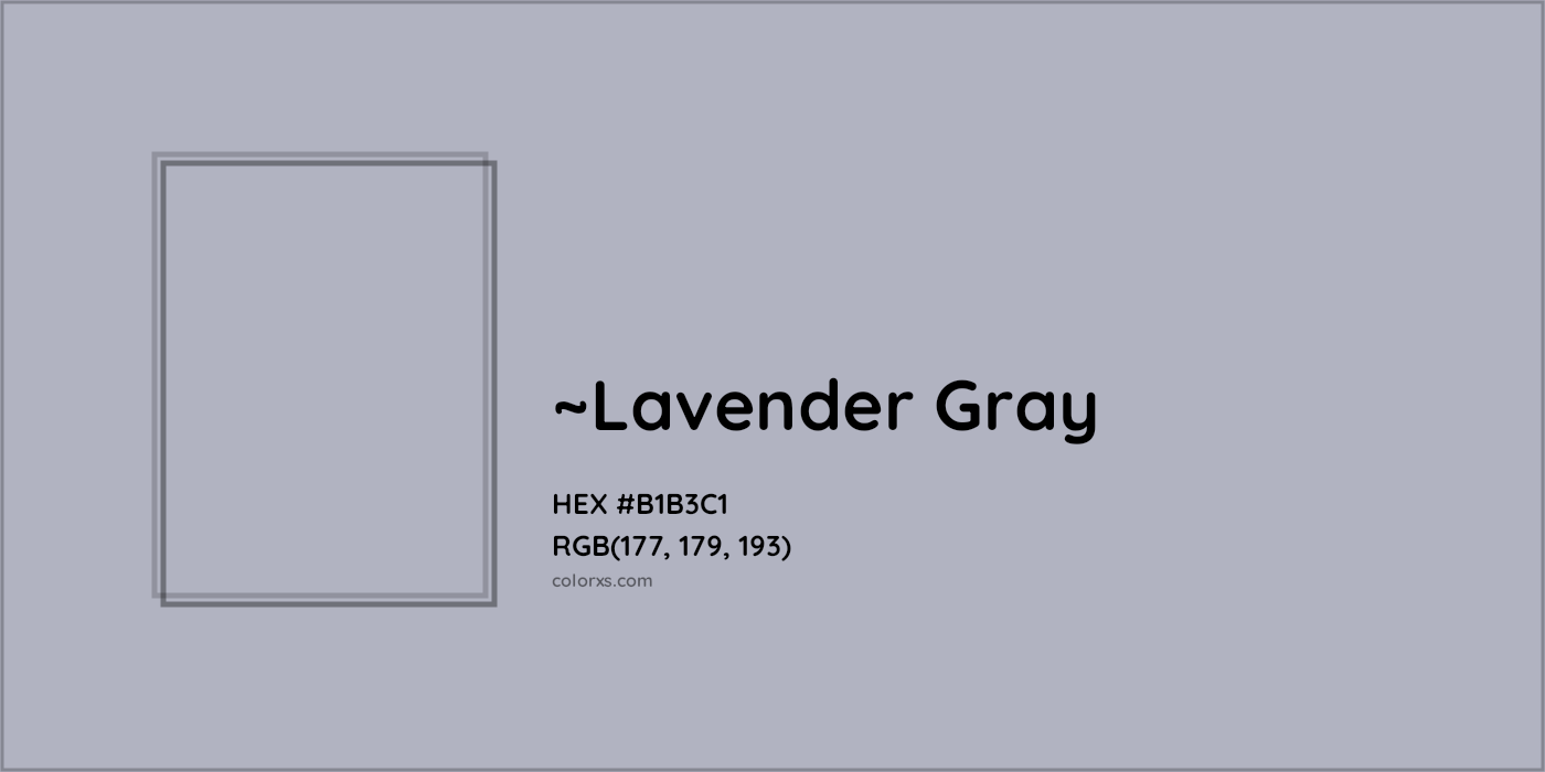 HEX #B1B3C1 Color Name, Color Code, Palettes, Similar Paints, Images