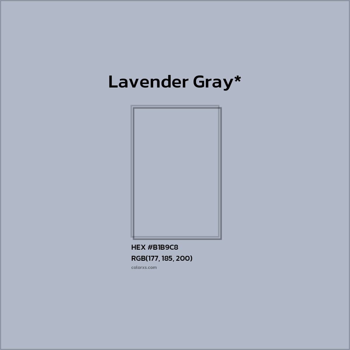 HEX #B1B9C8 Color Name, Color Code, Palettes, Similar Paints, Images