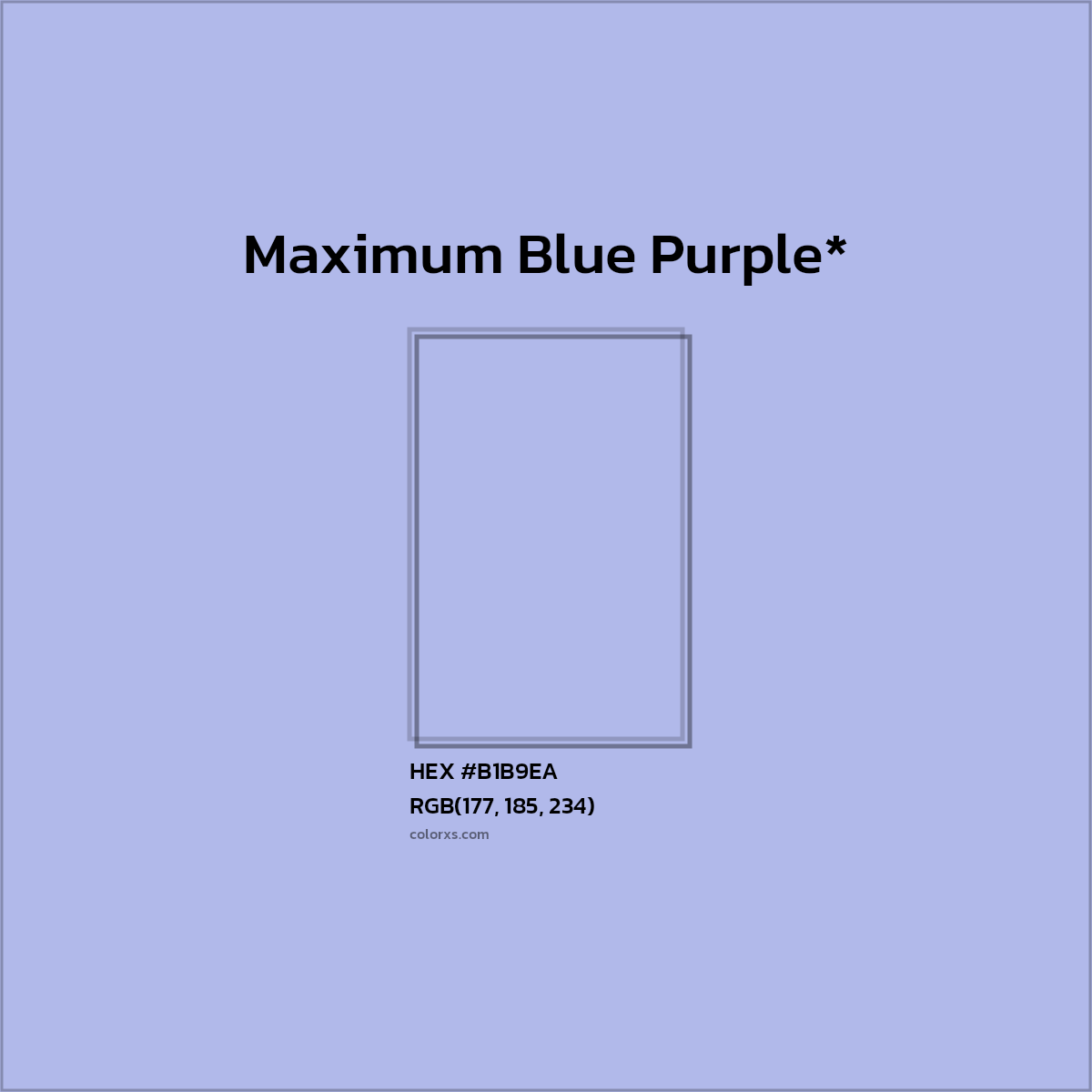HEX #B1B9EA Color Name, Color Code, Palettes, Similar Paints, Images