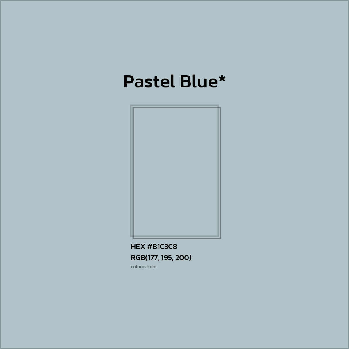 HEX #B1C3C8 Color Name, Color Code, Palettes, Similar Paints, Images