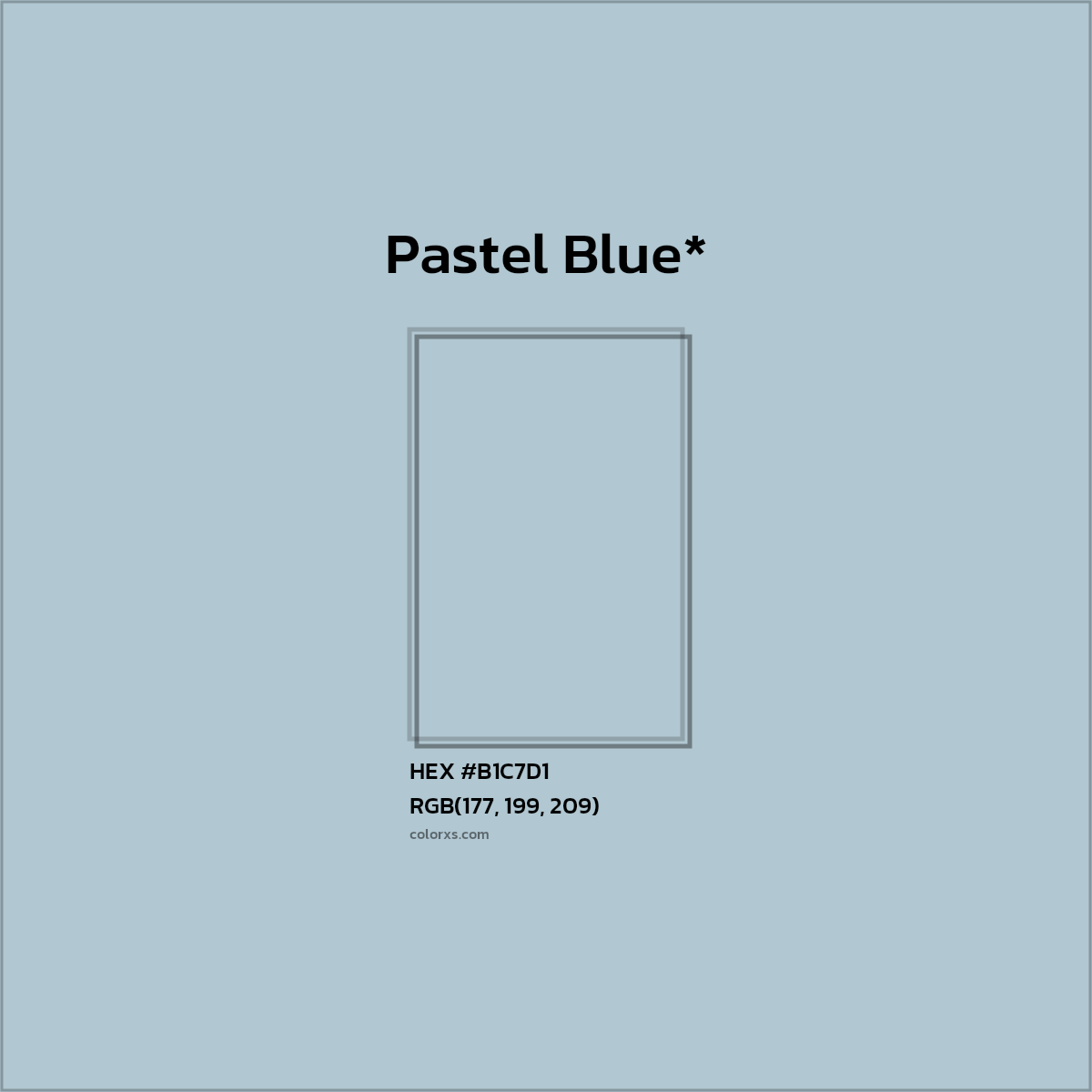 HEX #B1C7D1 Color Name, Color Code, Palettes, Similar Paints, Images
