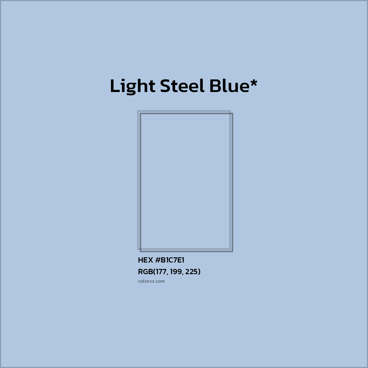 HEX #B1C7E1 Color Name, Color Code, Palettes, Similar Paints, Images
