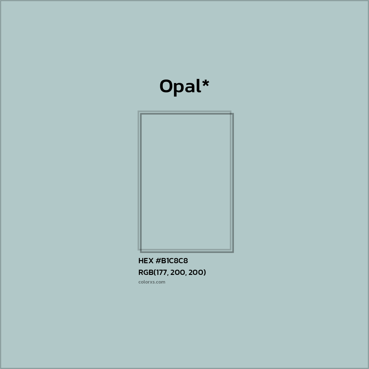 HEX #B1C8C8 Color Name, Color Code, Palettes, Similar Paints, Images