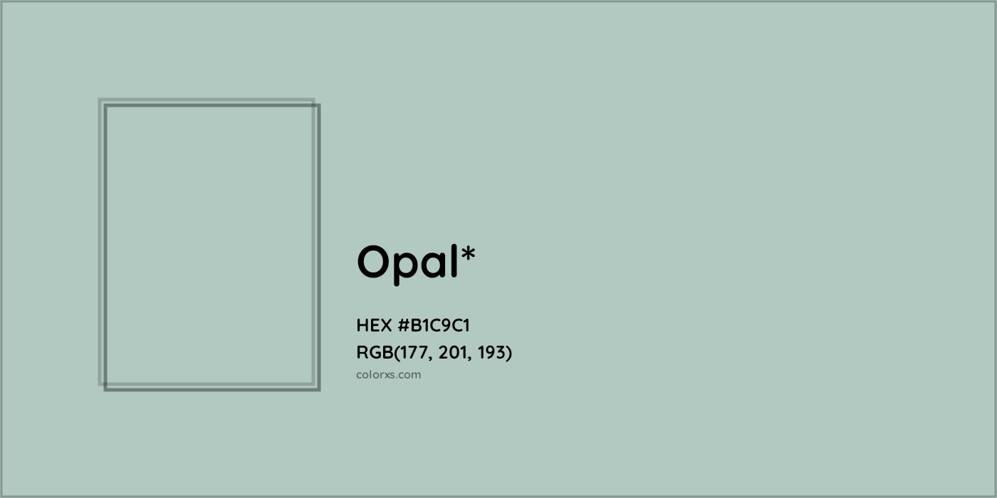 HEX #B1C9C1 Color Name, Color Code, Palettes, Similar Paints, Images