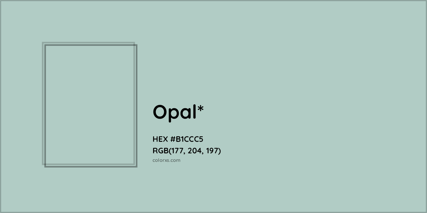HEX #B1CCC5 Color Name, Color Code, Palettes, Similar Paints, Images