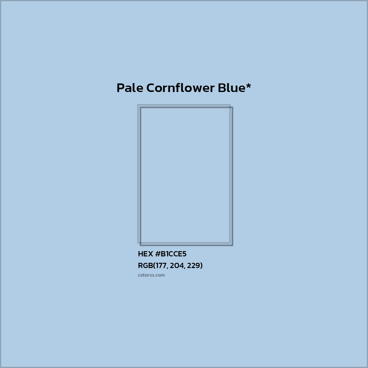 HEX #B1CCE5 Color Name, Color Code, Palettes, Similar Paints, Images