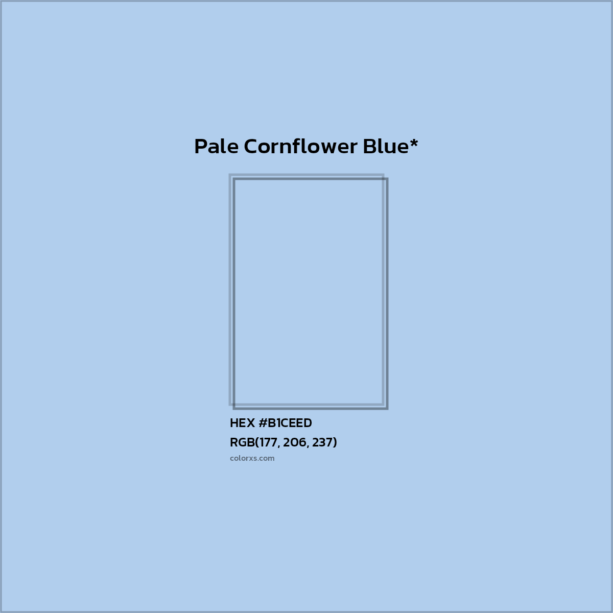 HEX #B1CEED Color Name, Color Code, Palettes, Similar Paints, Images