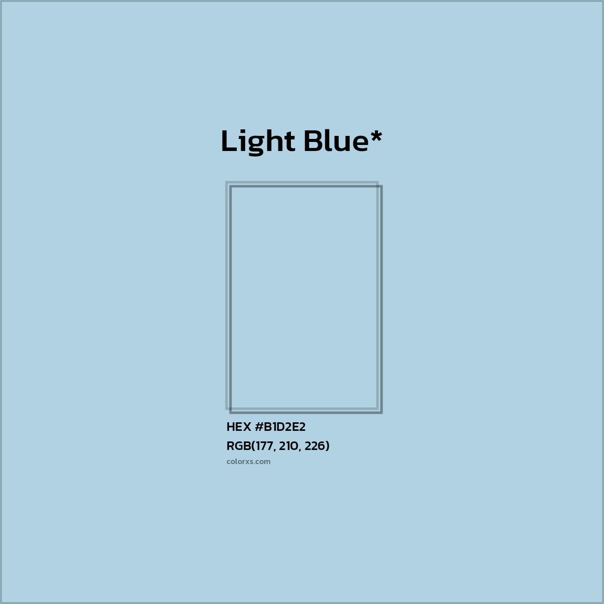 HEX #B1D2E2 Color Name, Color Code, Palettes, Similar Paints, Images