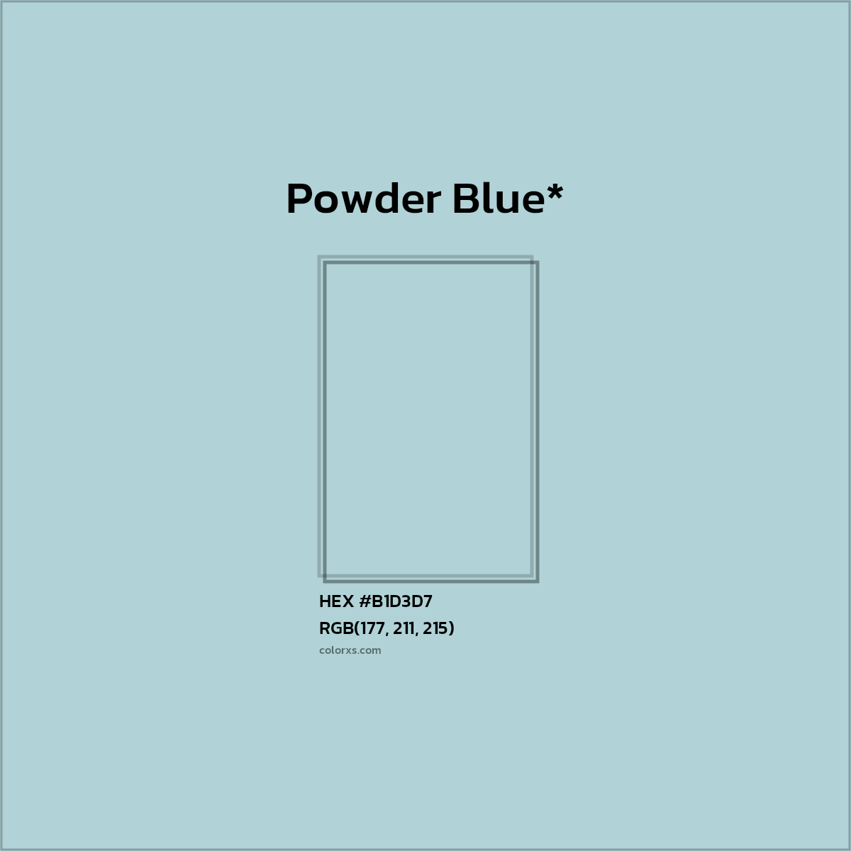 HEX #B1D3D7 Color Name, Color Code, Palettes, Similar Paints, Images