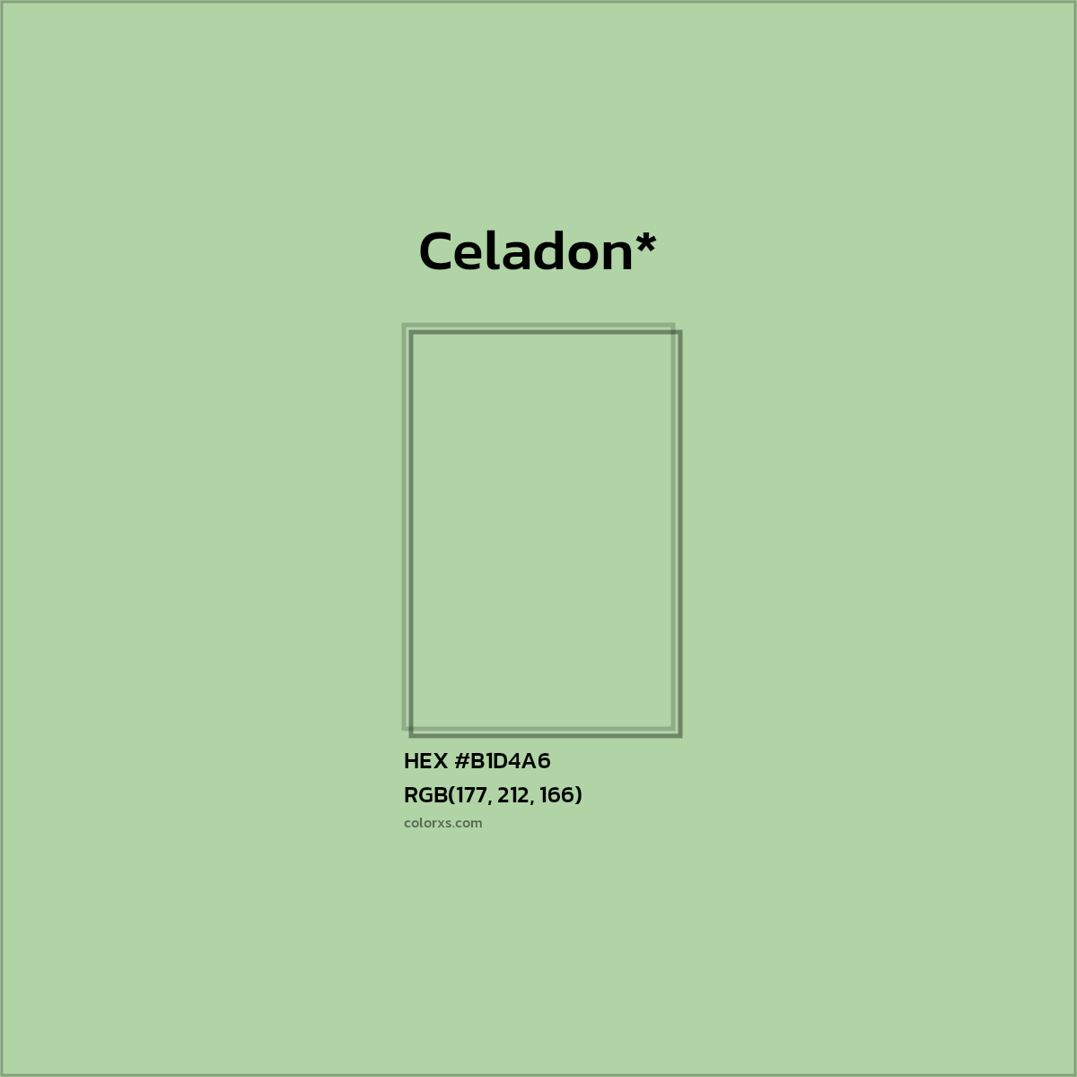 HEX #B1D4A6 Color Name, Color Code, Palettes, Similar Paints, Images