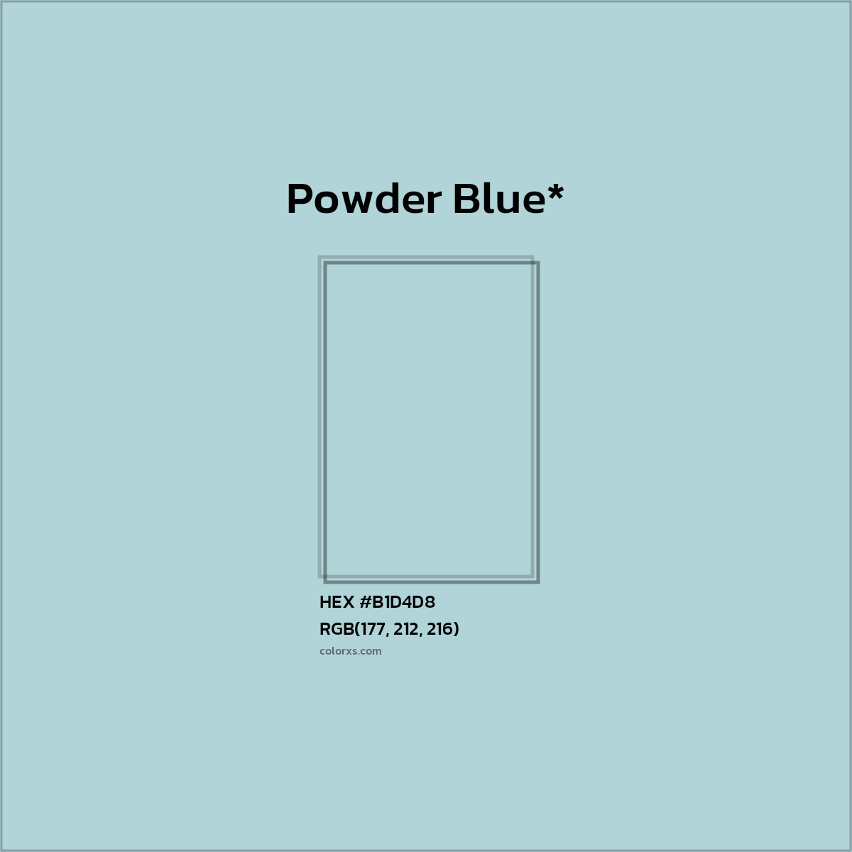 HEX #B1D4D8 Color Name, Color Code, Palettes, Similar Paints, Images