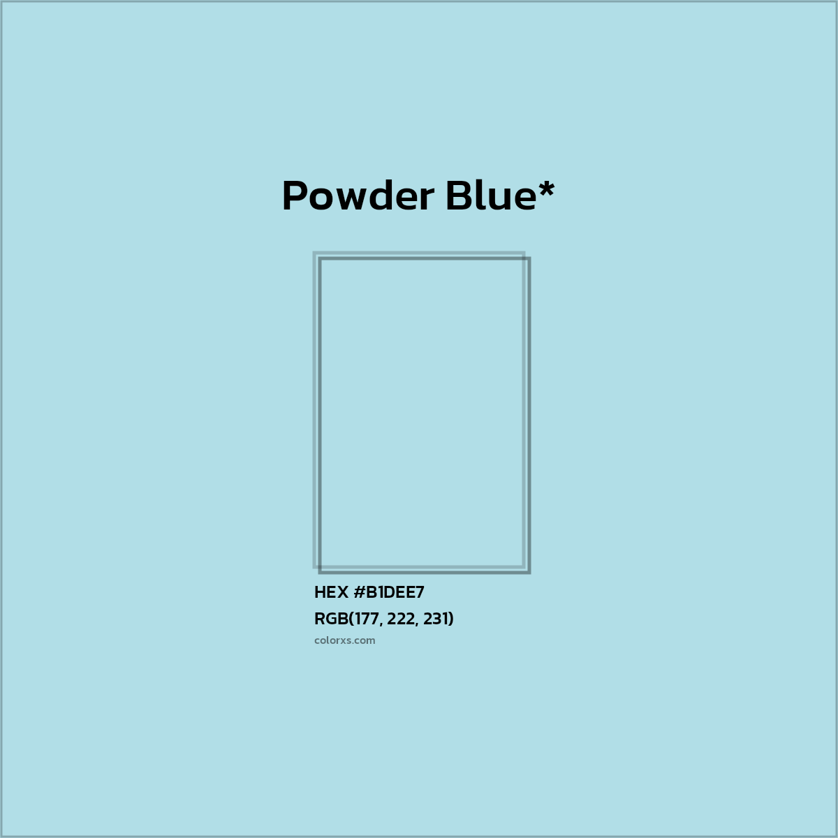 HEX #B1DEE7 Color Name, Color Code, Palettes, Similar Paints, Images