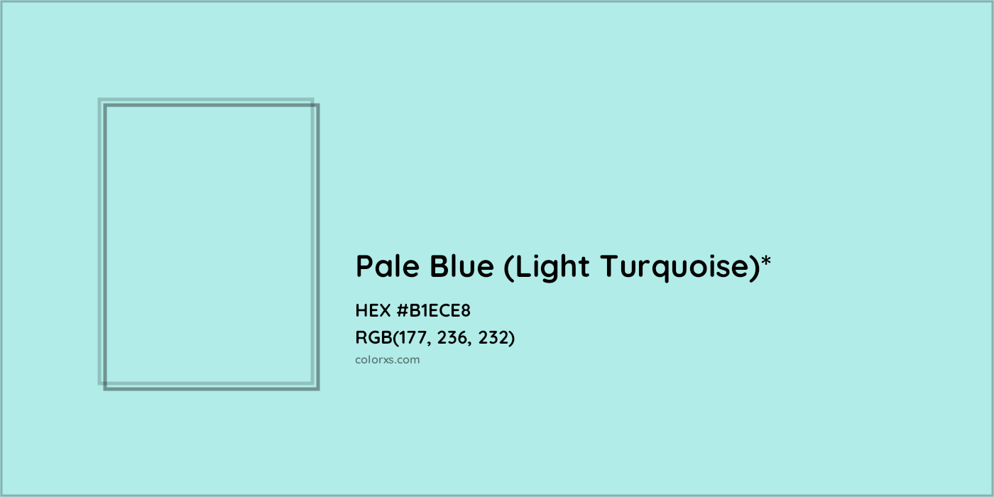 HEX #B1ECE8 Color Name, Color Code, Palettes, Similar Paints, Images