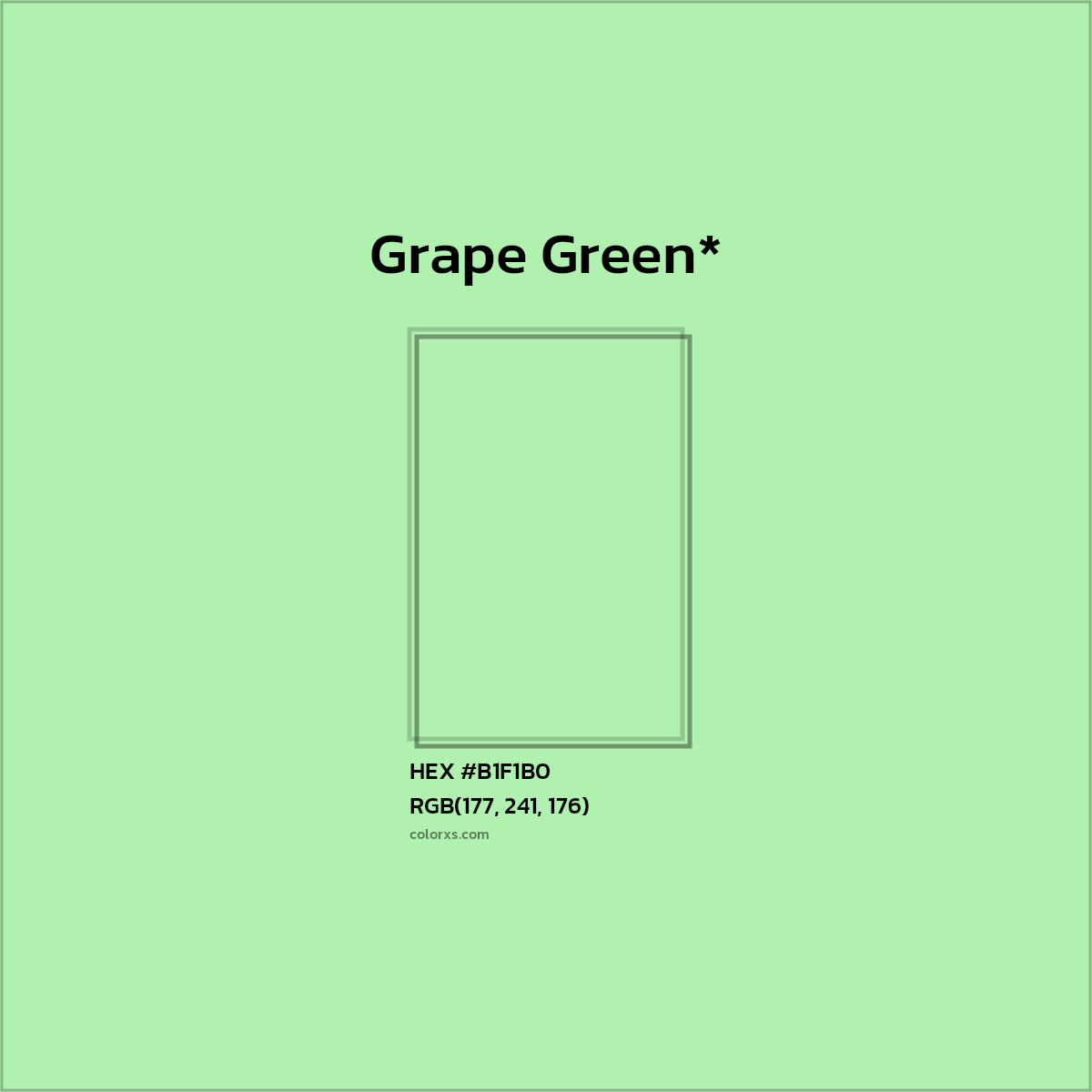 HEX #B1F1B0 Color Name, Color Code, Palettes, Similar Paints, Images