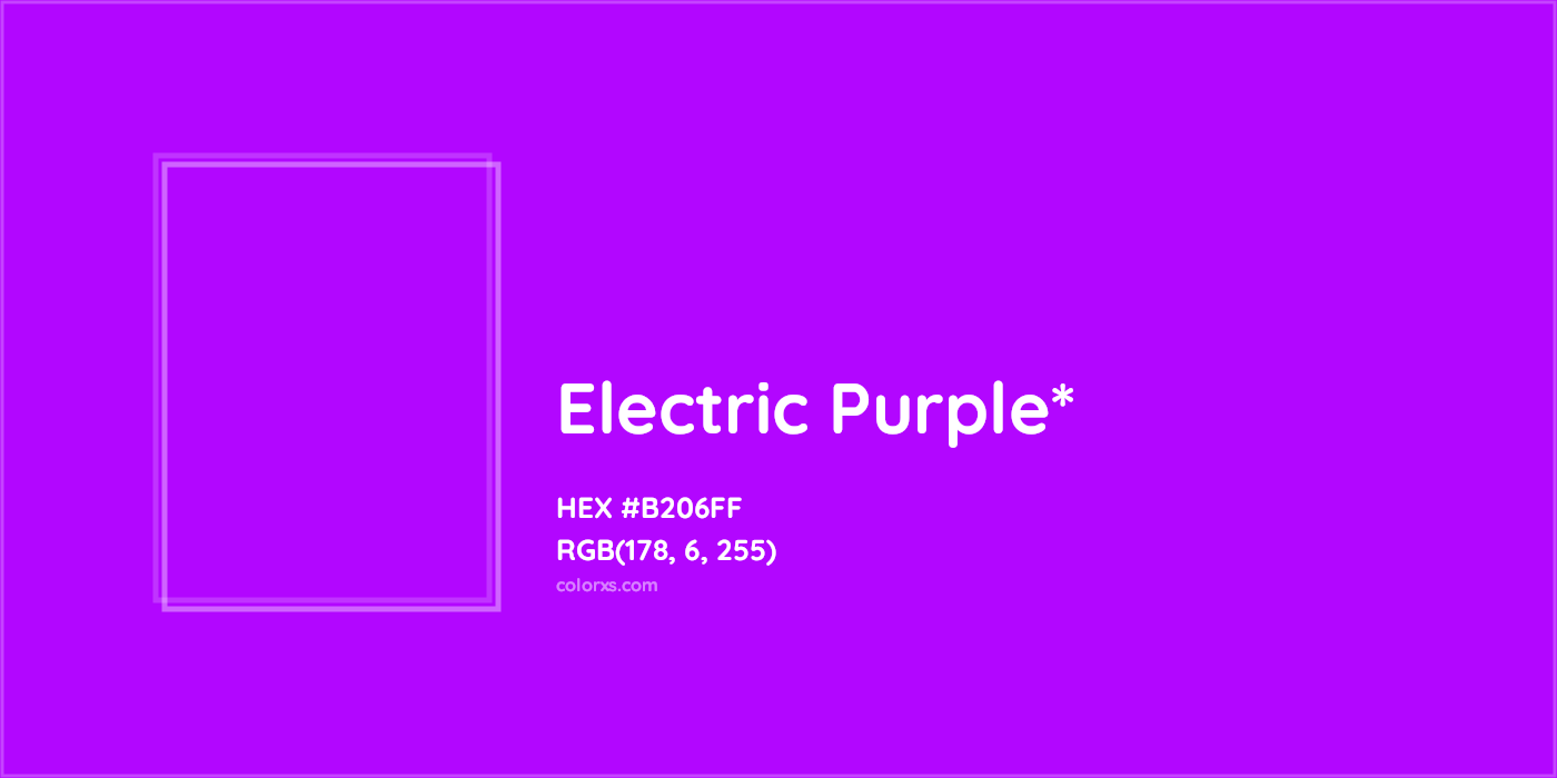 HEX #B206FF Color Name, Color Code, Palettes, Similar Paints, Images