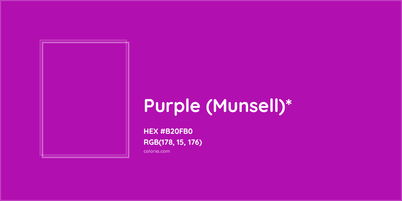 HEX #B20FB0 Color Name, Color Code, Palettes, Similar Paints, Images