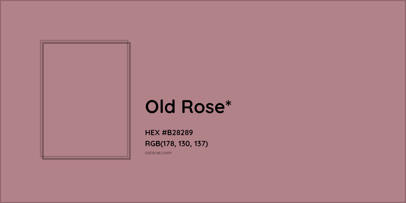 HEX #B28289 Color Name, Color Code, Palettes, Similar Paints, Images