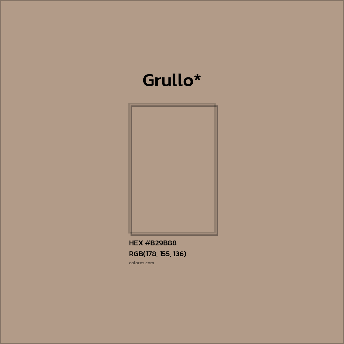 HEX #B29B88 Color Name, Color Code, Palettes, Similar Paints, Images