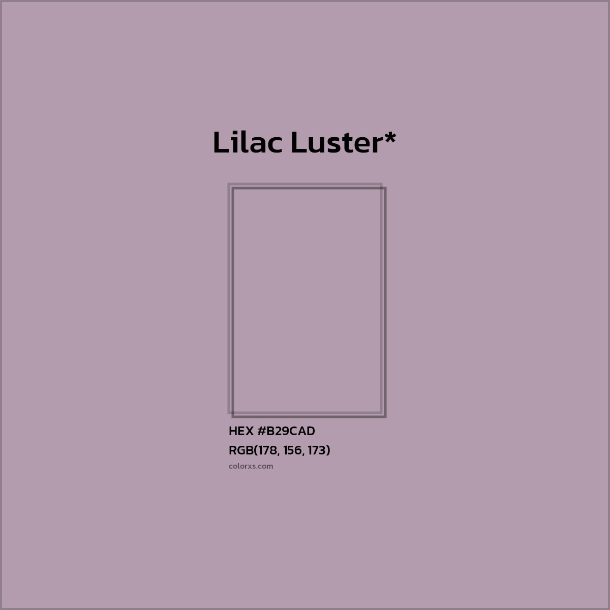 HEX #B29CAD Color Name, Color Code, Palettes, Similar Paints, Images