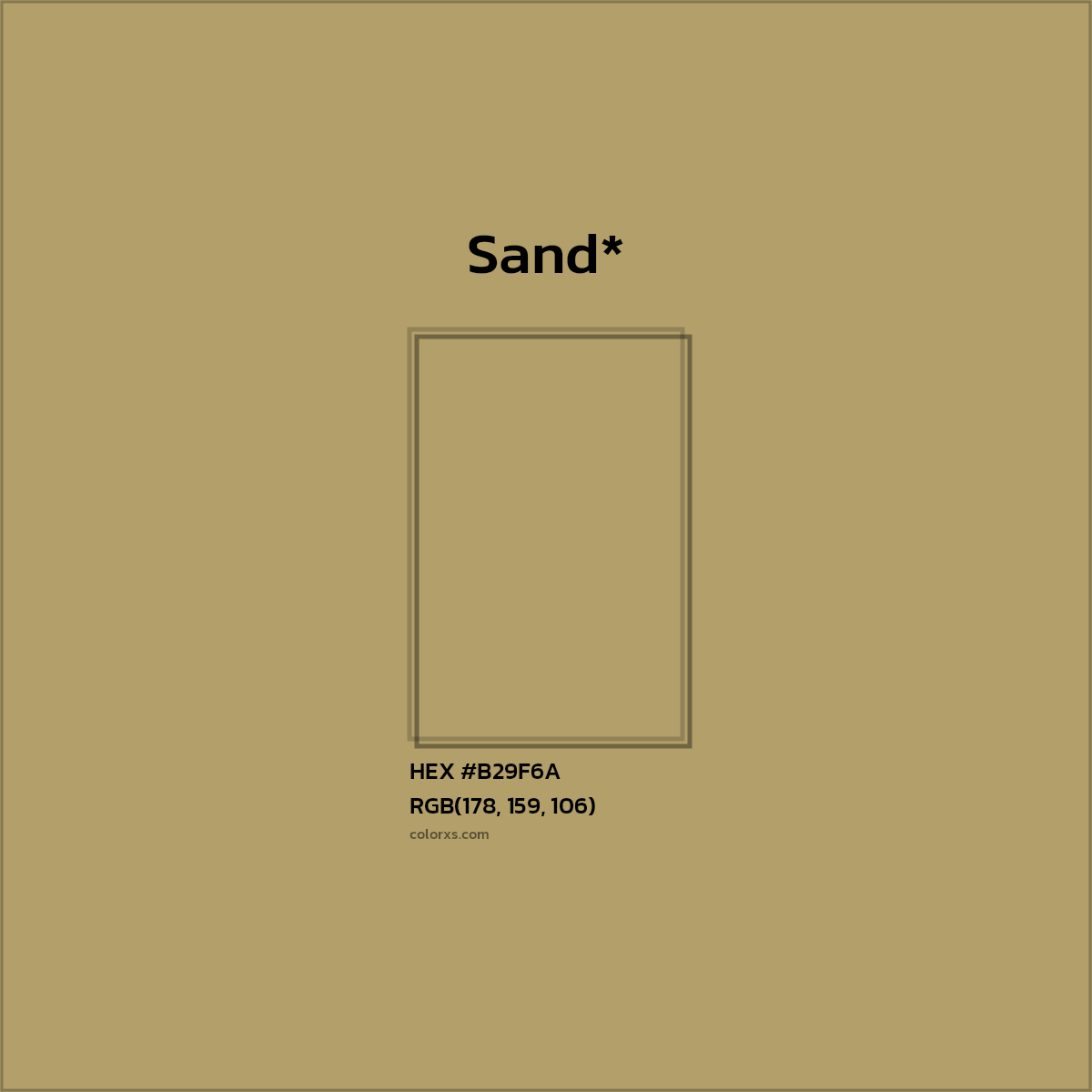 HEX #B29F6A Color Name, Color Code, Palettes, Similar Paints, Images