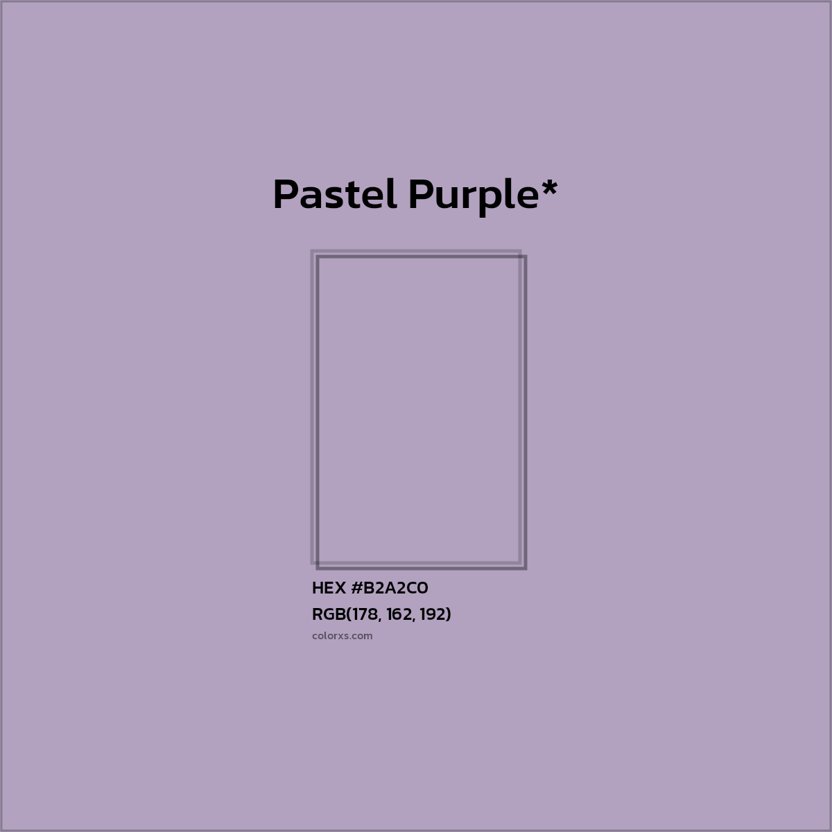 HEX #B2A2C0 Color Name, Color Code, Palettes, Similar Paints, Images